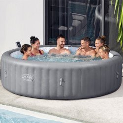Lay-Z-Spa Hawaii 8 Grey - 236x71cm Oppblåsbart Bestway Lay Z Spa Boblebad