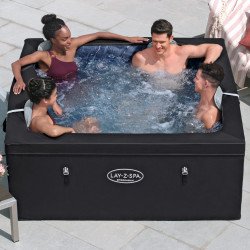 Lay-Z-Spa Stockholm 6 Black - 164x164x65cm Fastvegg Bestway Lay Z Spa Boblebad