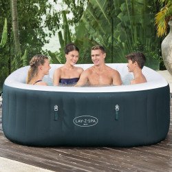 Lay-Z-Spa Ibiza 180x180x66cm Oppblåsbart Bestway Lay Z Spa Boblebad